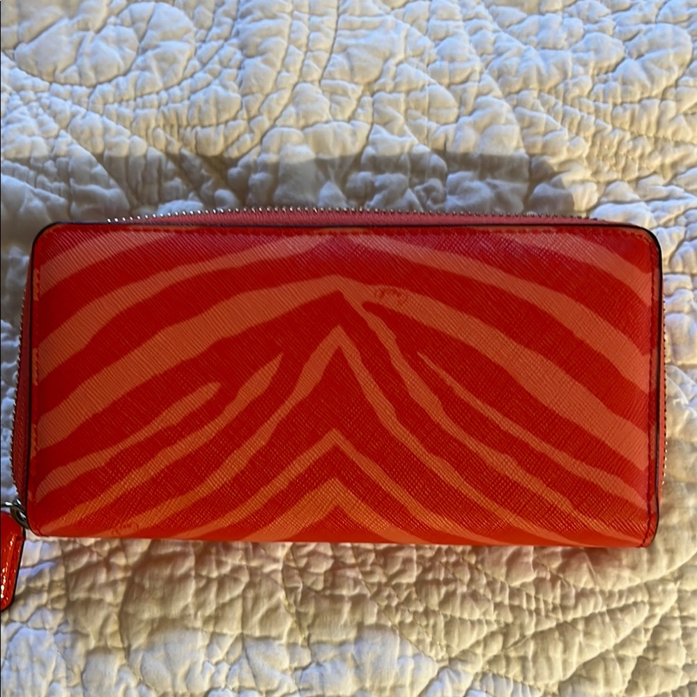Coach Red and Orange Wallet - Picture 3 of 5